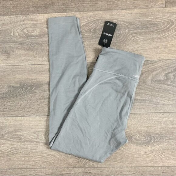 Allbirds Natural Leggings Midrise Compressive Skinny ankle Tights Gray Gust Sz S - Picture 3 of 16